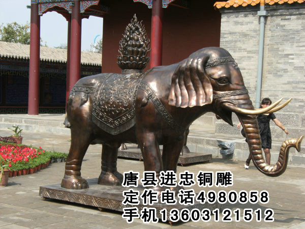 铜雕大象案例